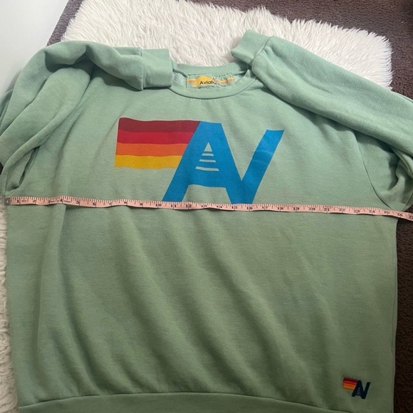 Aviator Nation in sage crew neck - Picture 6 of 7